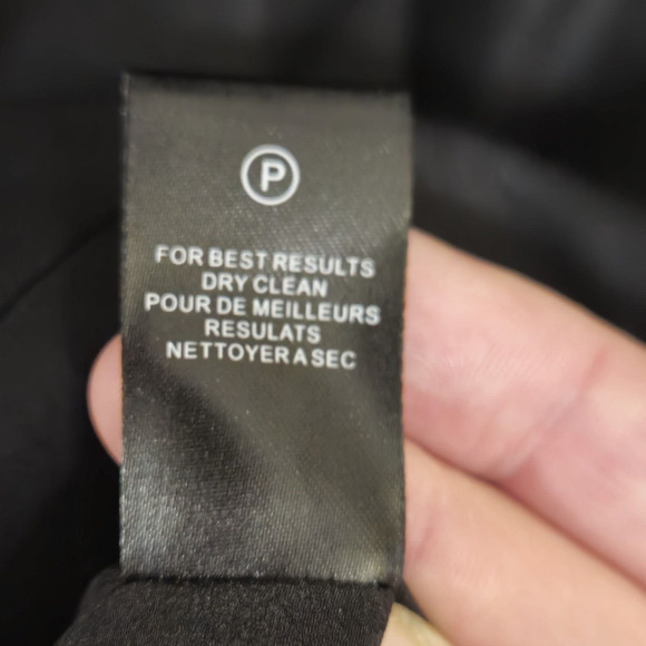 NEW H by Halston Women’s Dress Upscale Preppy Fit Flare Cotton Silk Black Sz 8 - Picture 9 of 9